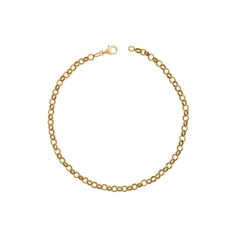Pulsera de oro amarillo nacional modelo roló