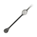 Bombilla de plata nacional con escudo estampado