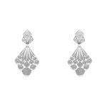 Aros de plata nacional filigrana modelo abanico colgante