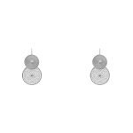Aros de plata filigrana modelo circulos dobles colgantes
