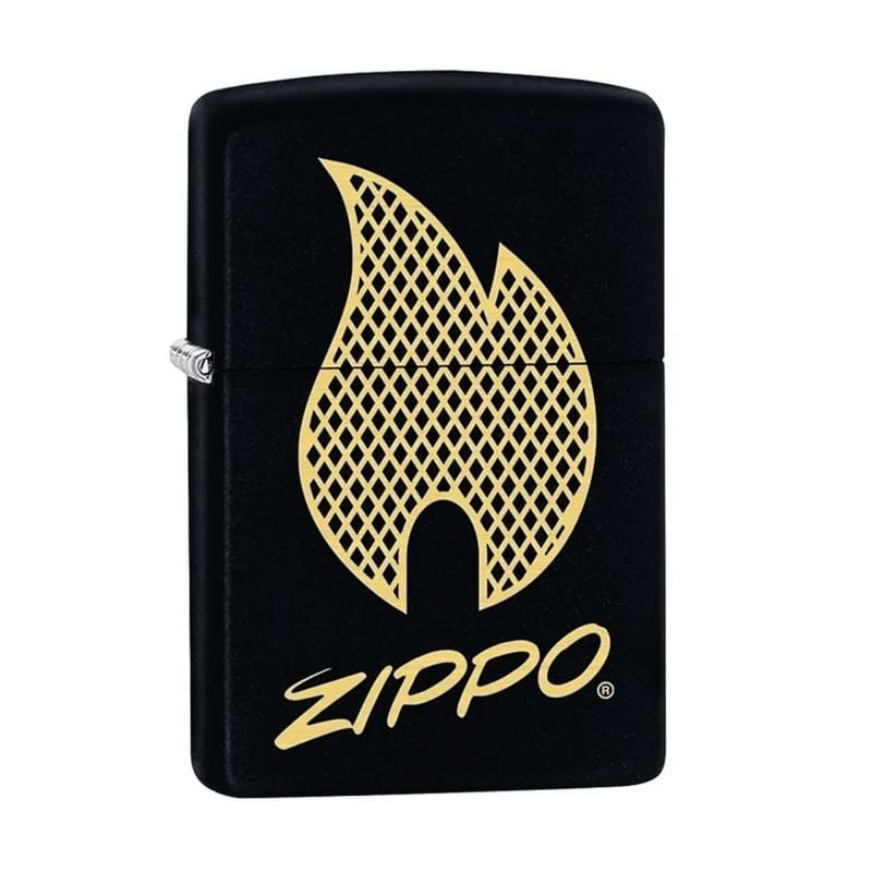 Encendedor Zippo - 29686 SCRIPT LOGO DESIGN BLACK MAT