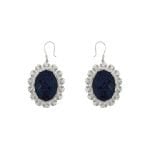 Aros de plata filigrana con piedra aventurina azul