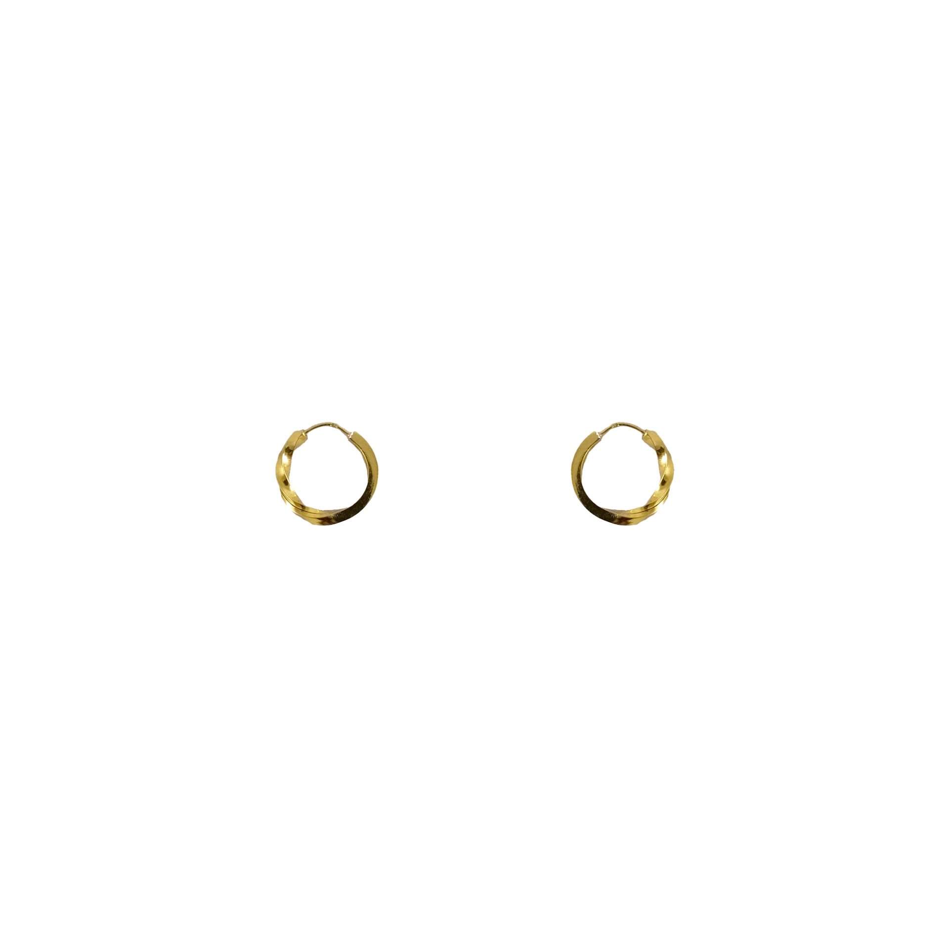 Aros argolla de oro amarillo nacional semitorneado - #15