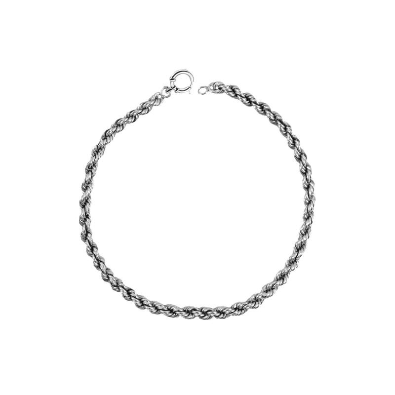 Pulsera de plata nacional modelo piola mediana