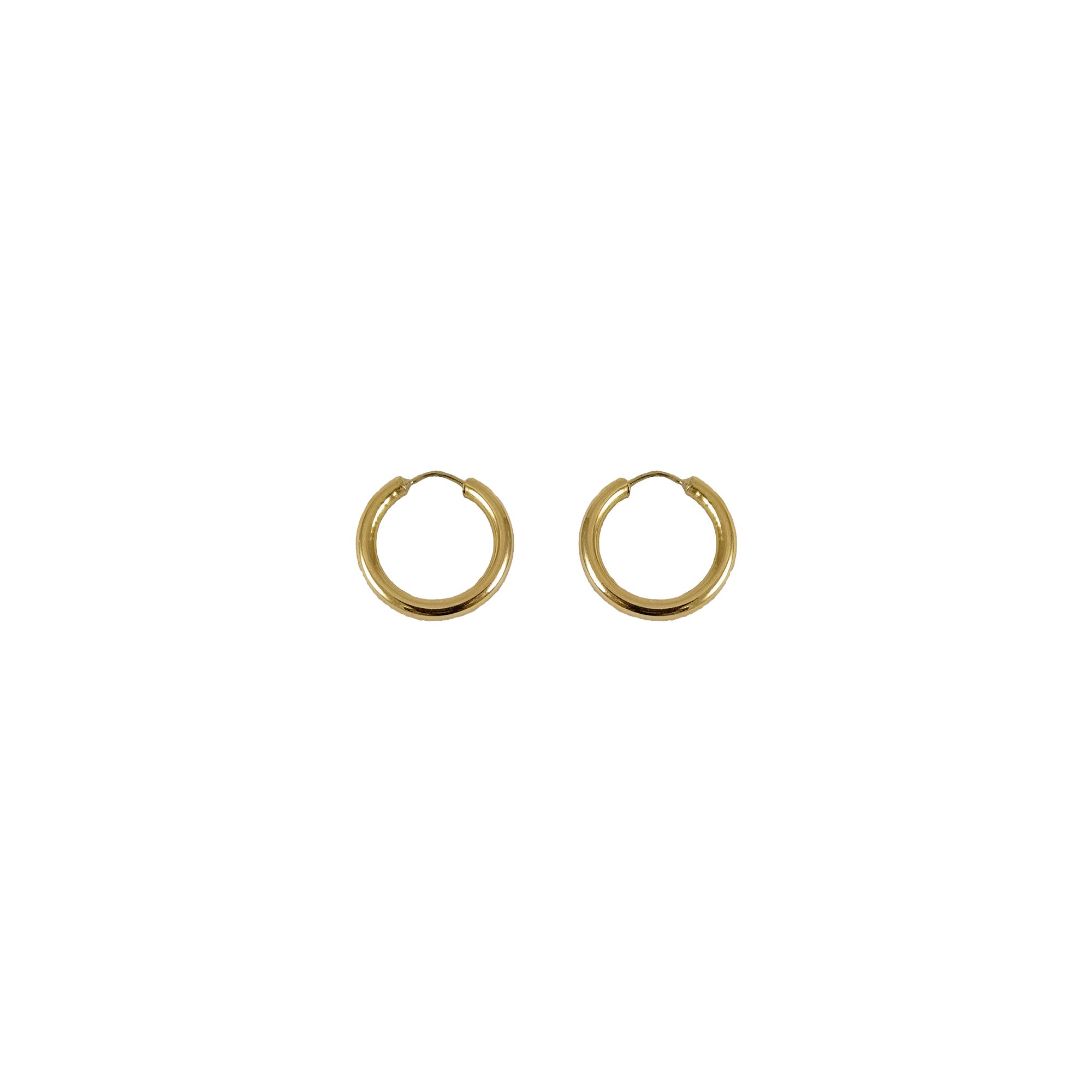 Aros argolla de oro amarillo nacional modelo caña completa