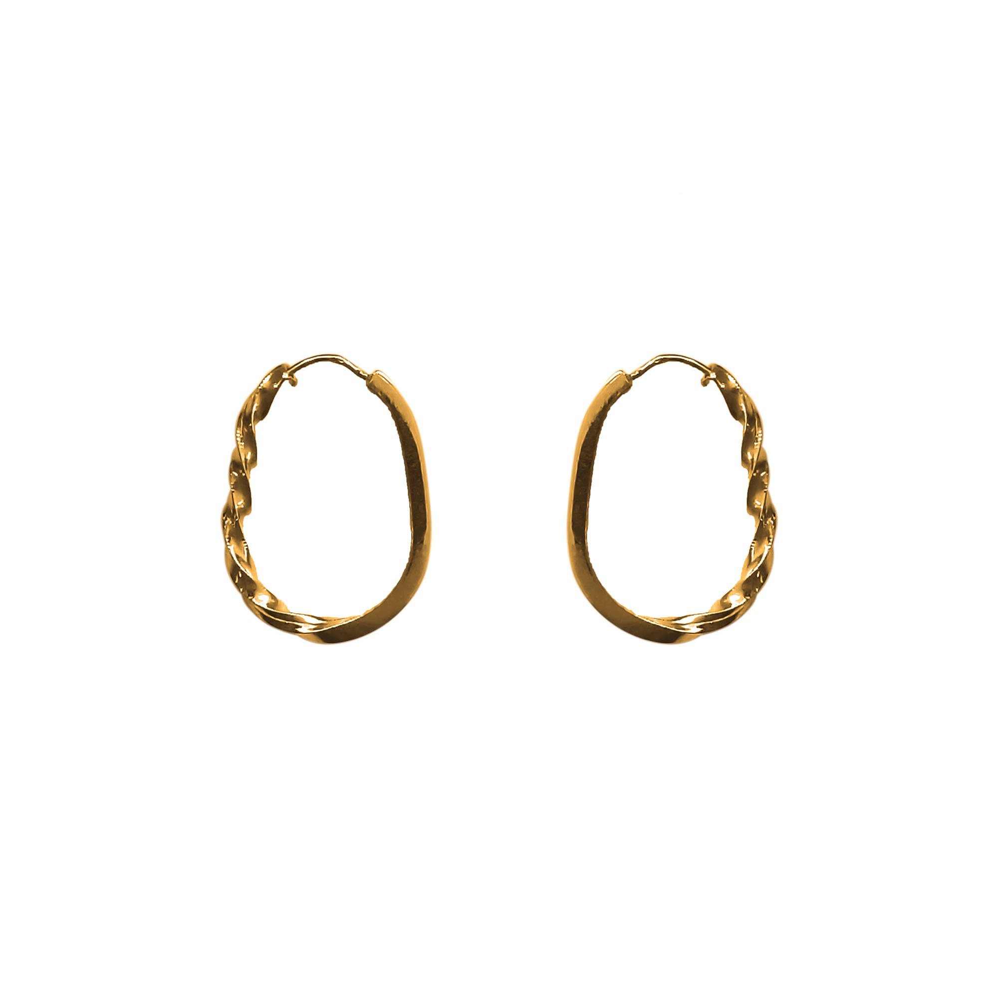 Aros argolla de oro amarillo nacional ovalada semitorneada