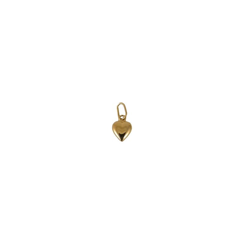 Dije de oro amarillo italiano modelo corazón inflado