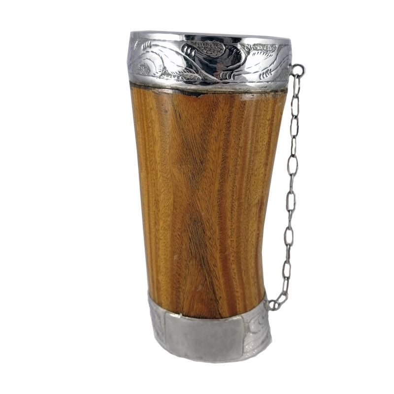 Guampa de palo santo con detalles en plata