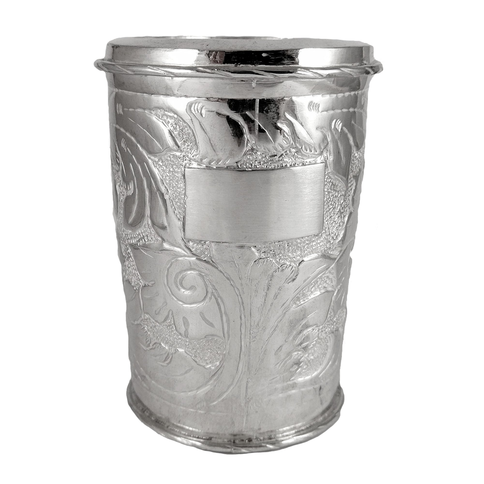 Guampa maciza forrada de plata