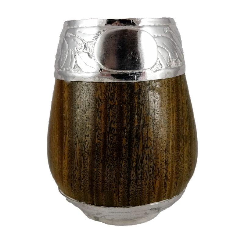 Matero de palo santo con detalles en plata