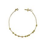 Pulsera denario de oro amarillo italiano