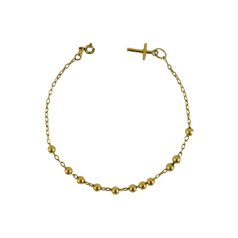 Pulsera denario de oro amarillo italiano