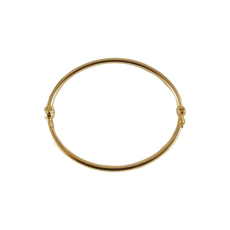 Esclava de oro amarillo italiano ovalado liso