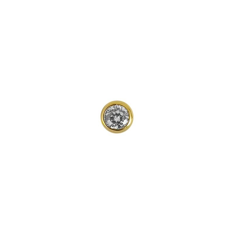 Dije de oro amarillo italiano modelo susanita con circón blanco