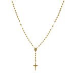 Rosario de oro amarillo italiano con cristo en la cruz