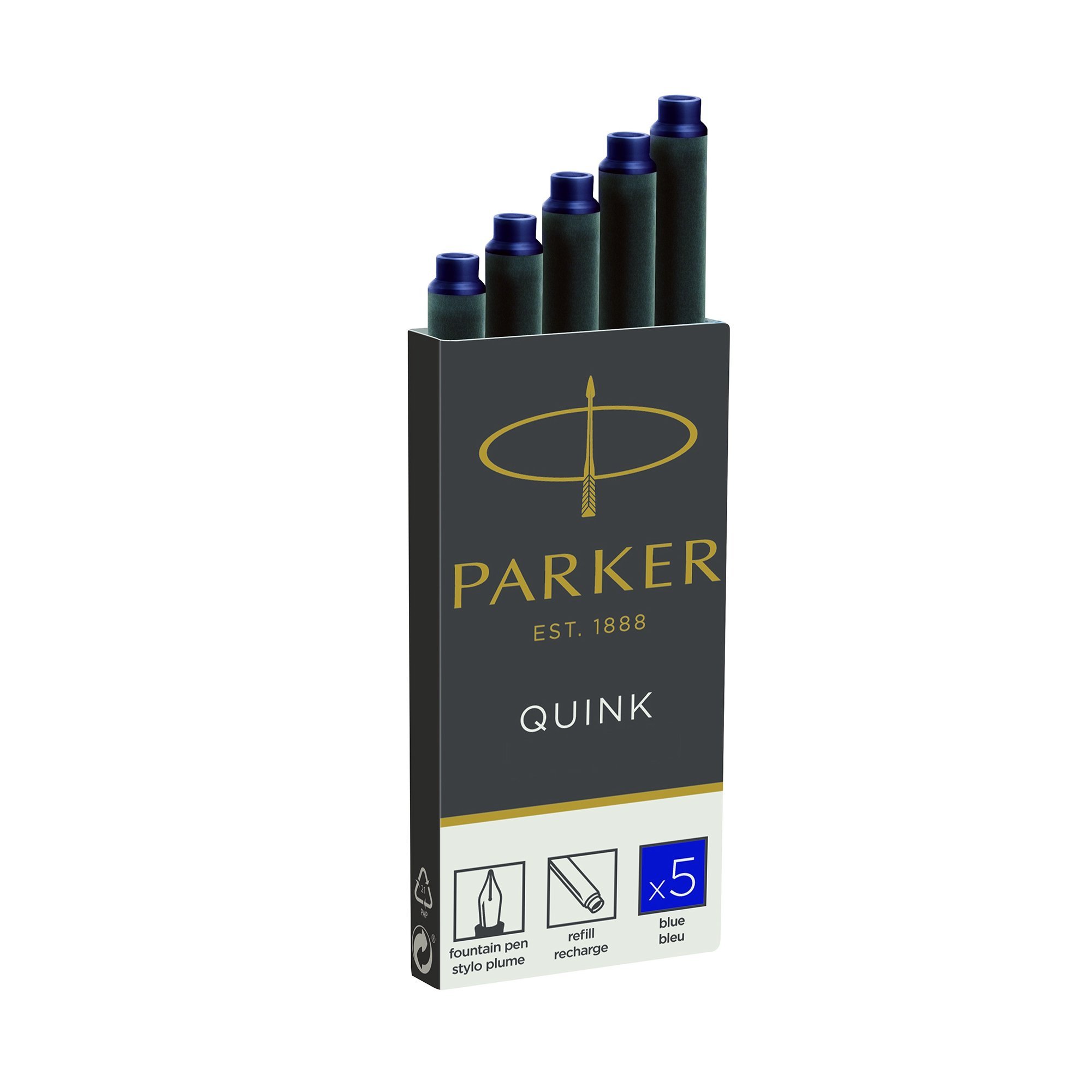 Cartuchos Parker Quink para fuente pluma - Estándar - Azul