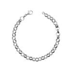 Pulsera de plata nacional modelo roló grueso