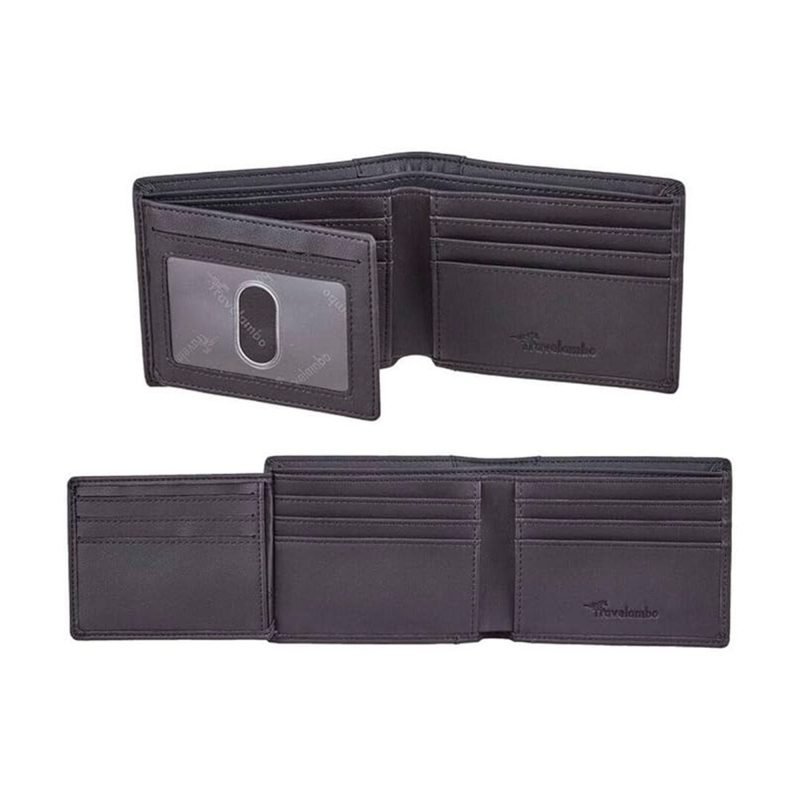 Billetera Travelambo de cuero con bloqueo RFID