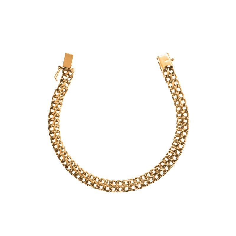 Pulsera de oro amarillo italiano modelo sadusa