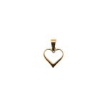 Dije de oro amarillo italiano modelo corazon hueco