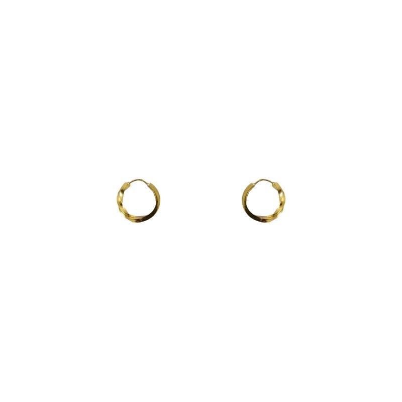 Aros argolla de oro amarillo nacional semitorneado