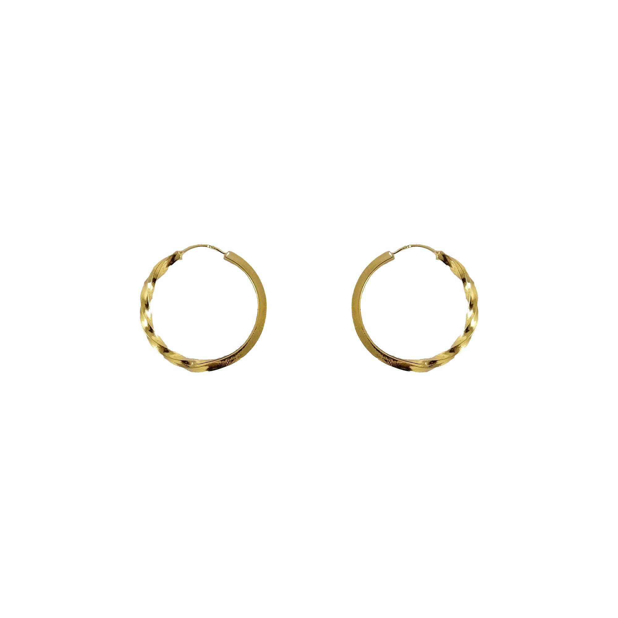Aros argolla de oro amarillo nacional semitorneado