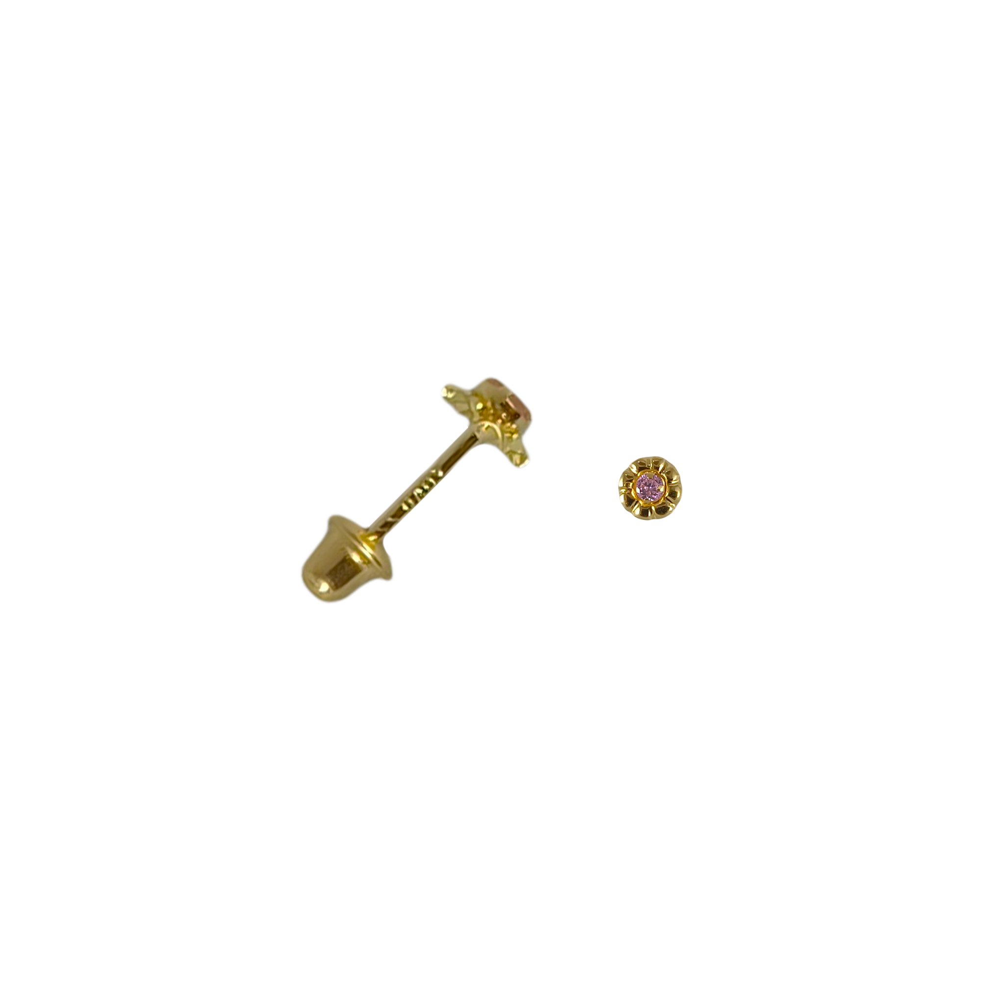 Aros abridores a presión Baby Rococó en oro 18K