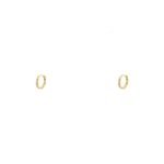 Aros argolla de oro amarillo italiano pequeño modelo clásico con circones
