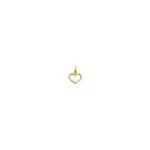 Dije de oro amarillo italiano con forma de corazón calado y circones