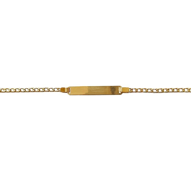 Pulsera de identidad de oro amarillo nacional modelo grumet