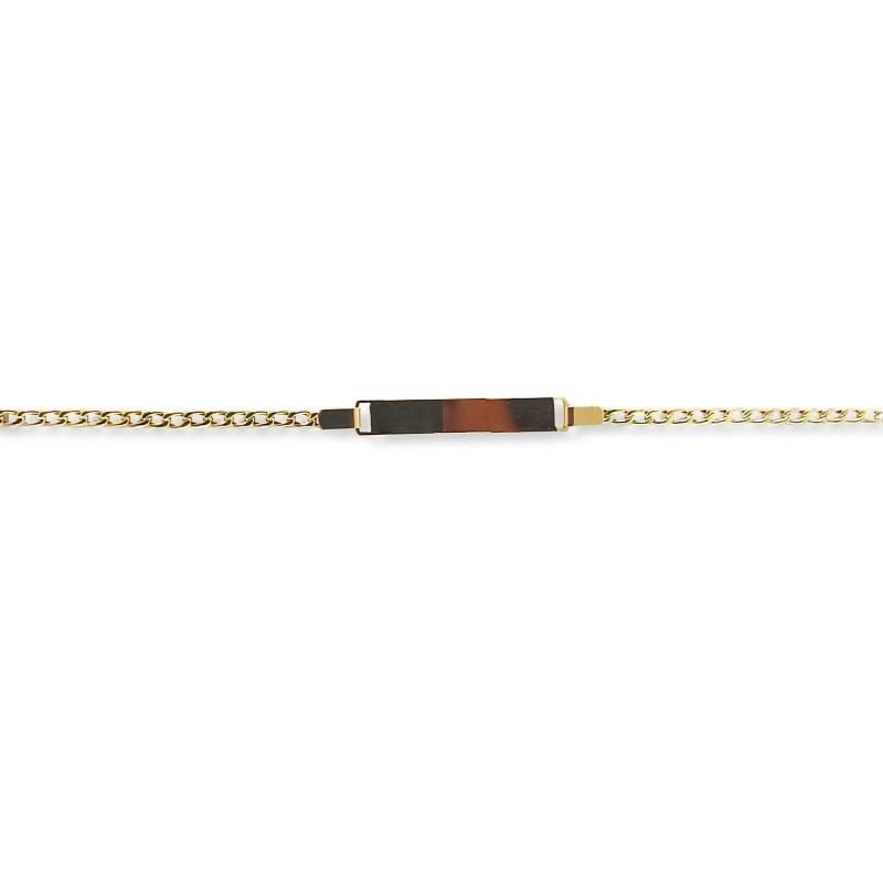 Pulsera de identidad en oro amarillo nacional modelo grumet