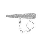 Apretacorbatas en plata filigrana