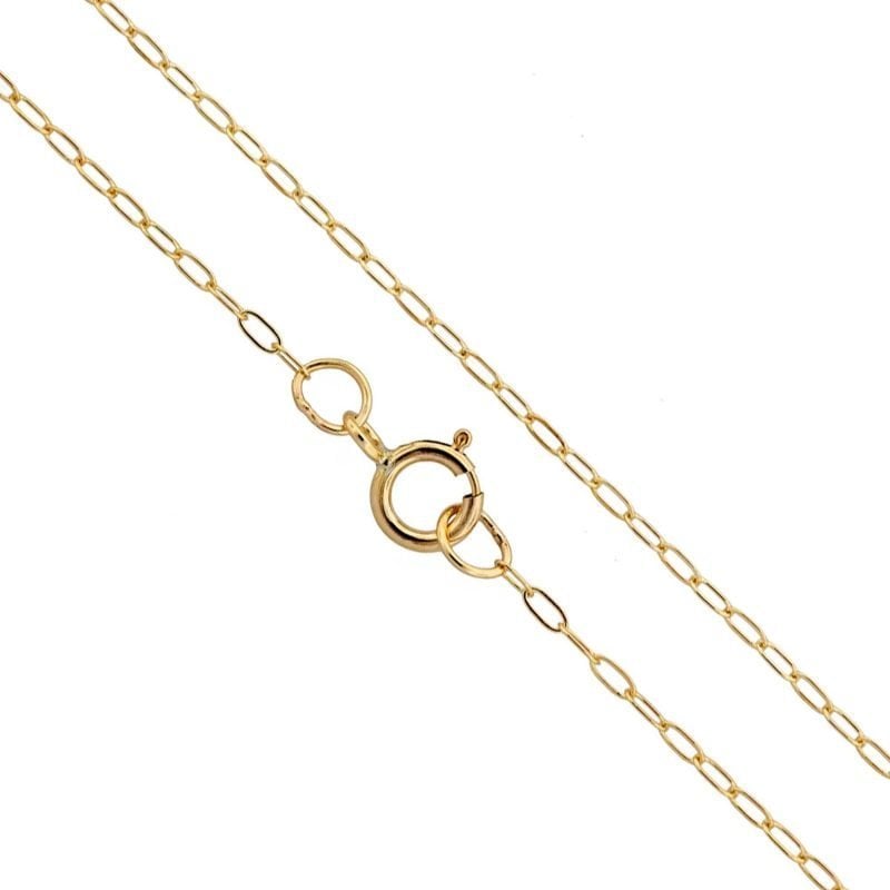 Cadena de oro amarillo italiano modelo eslabon alargado