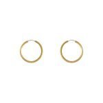 Aros argolla de oro amarillo nacional con borde frontal