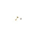 Aros de oro amarillo italiano modelo susanita con circones blancos