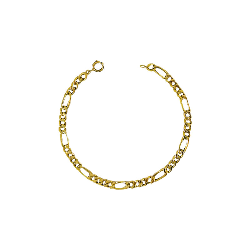 Pulsera de oro amarillo nacional modelo figaro