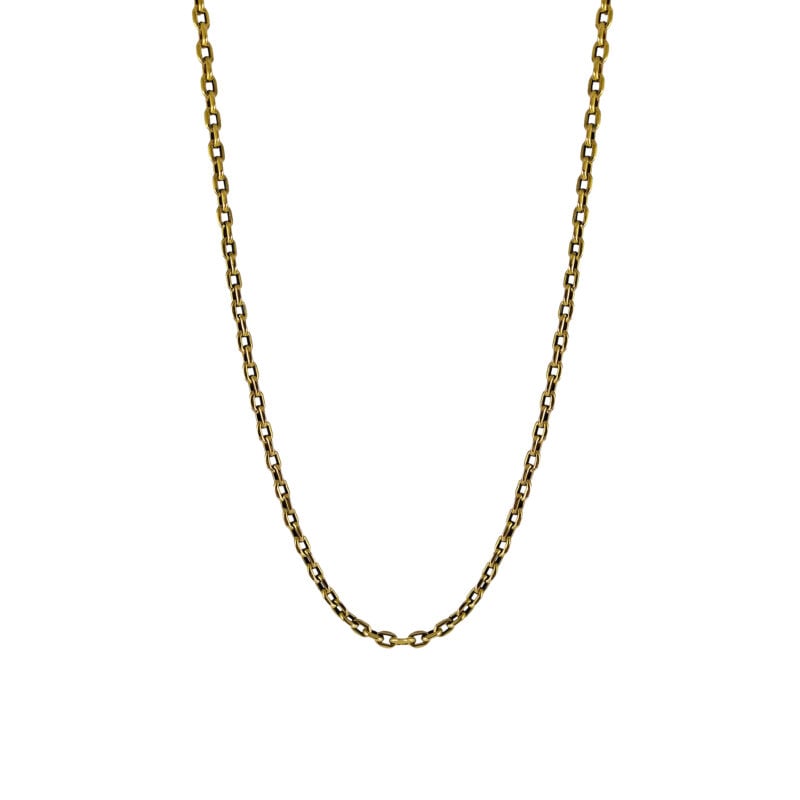 Cadena de oro amarillo nacional modelo rolo ovalado