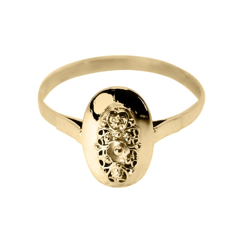 Anillo de oro amarillo filigrana modelo florentino