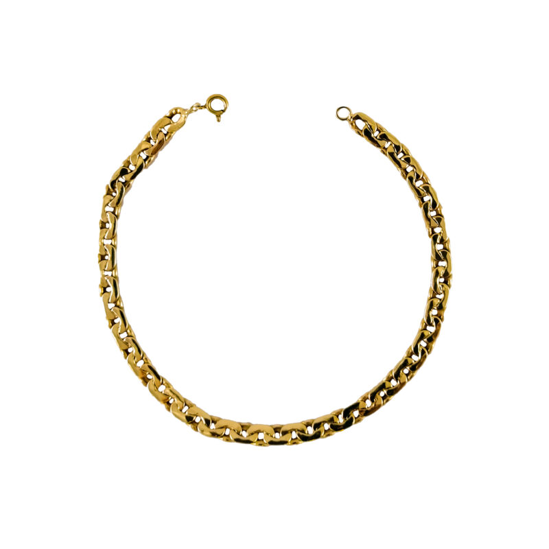 Pulsera de oro amarillo nacional modelo bananita
