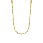 Collar de oro amarillo italiano modelo cinta con detalles