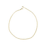 Collar de oro amarillo italiano torneado estilo resorte