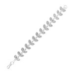 Pulsera de plata filigrana con detalles de hojitas