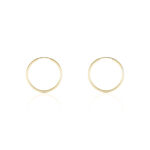 Aros argolla de oro amarillo italiano modelo sección cuadrada