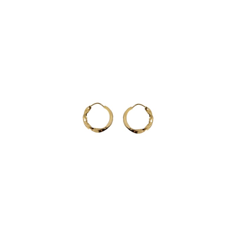 Aros argolla de oro amarillo nacional semitorneado