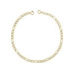 Pulsera de oro amarillo nacional modelo figaro