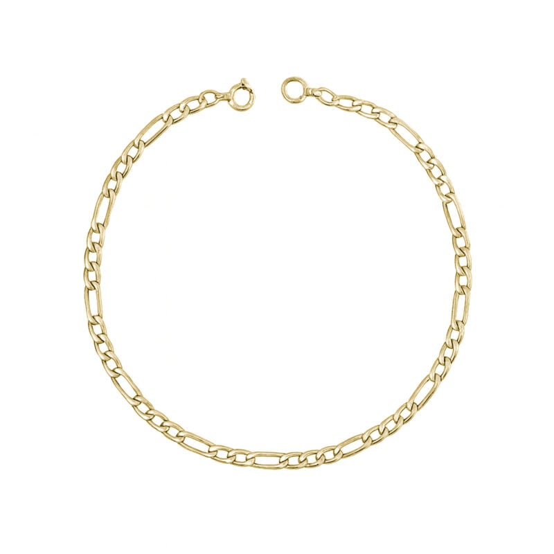Pulsera de oro amarillo nacional modelo figaro