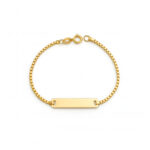 Pulsera de identidad de oro amarillo italiano modelo veneciana