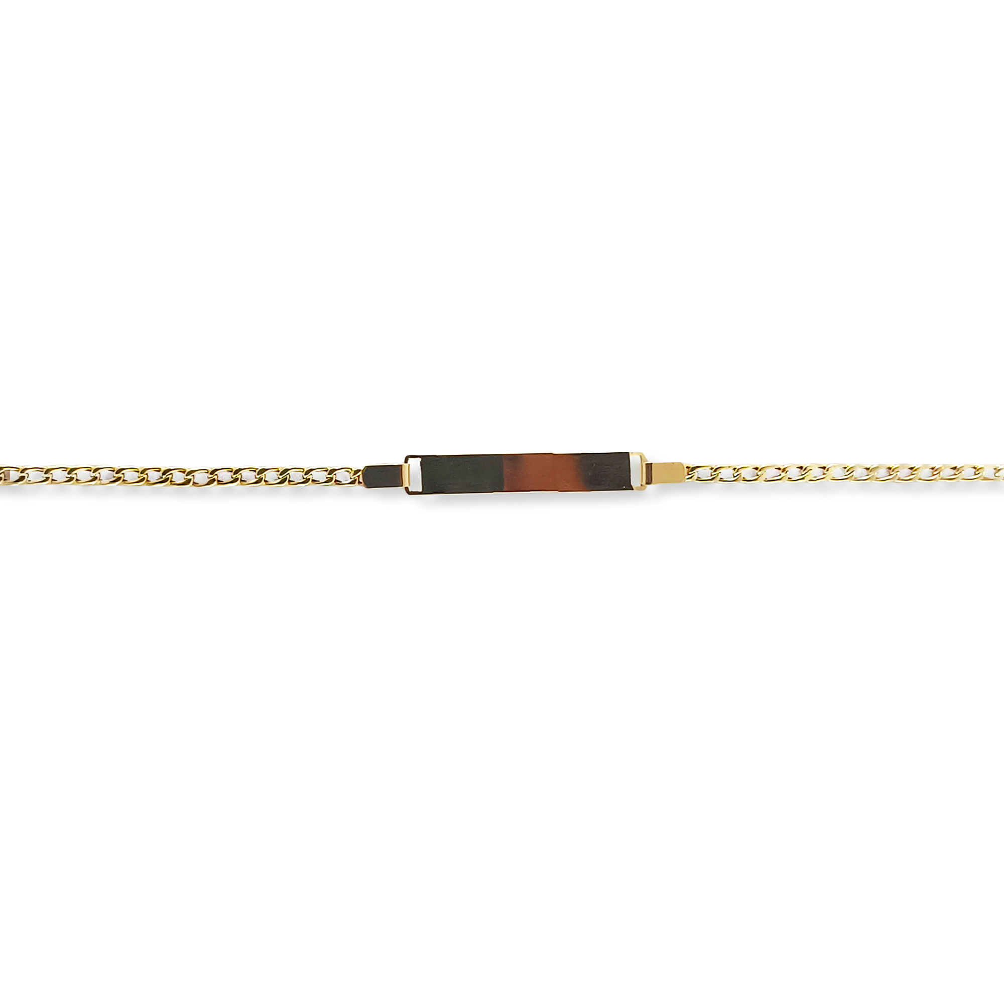 Pulsera de identidad en oro amarillo nacional modelo grumet