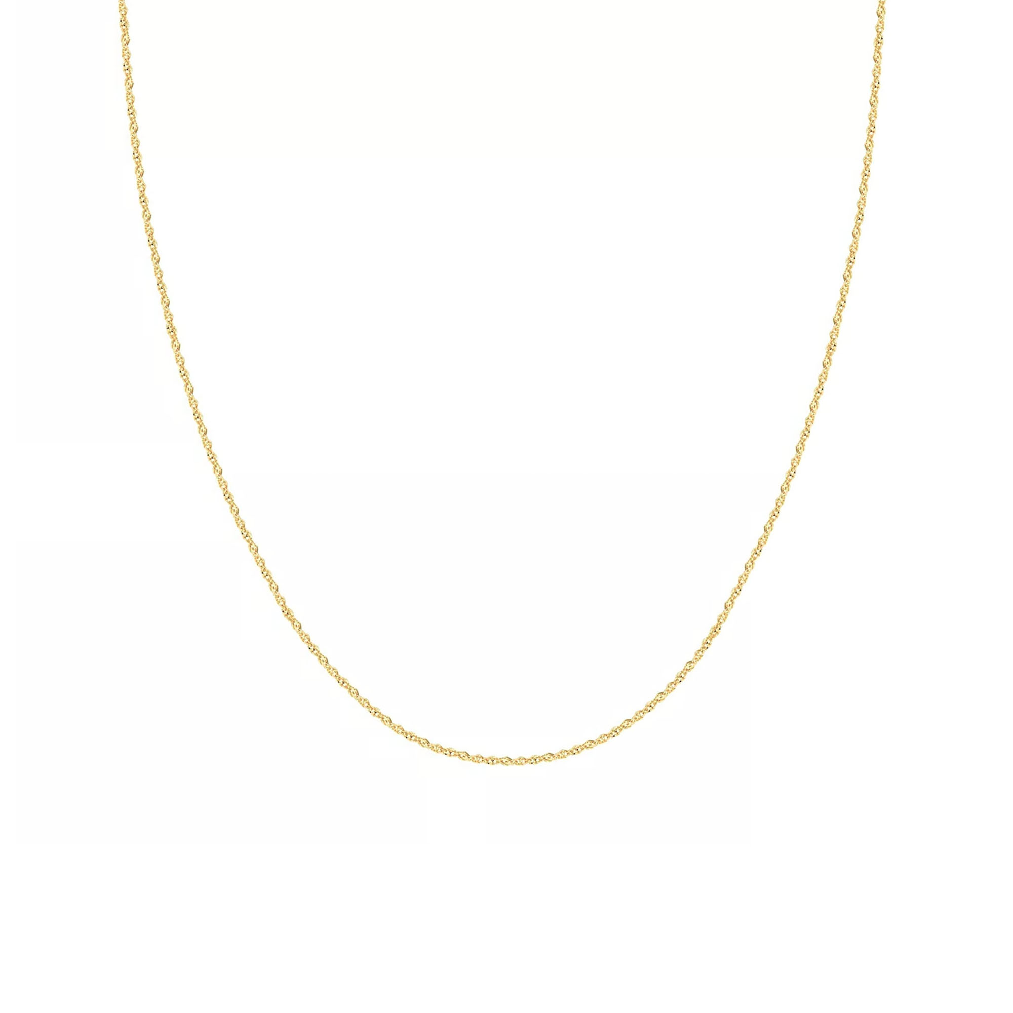 Cadena de oro amarillo italiano modelo singapur