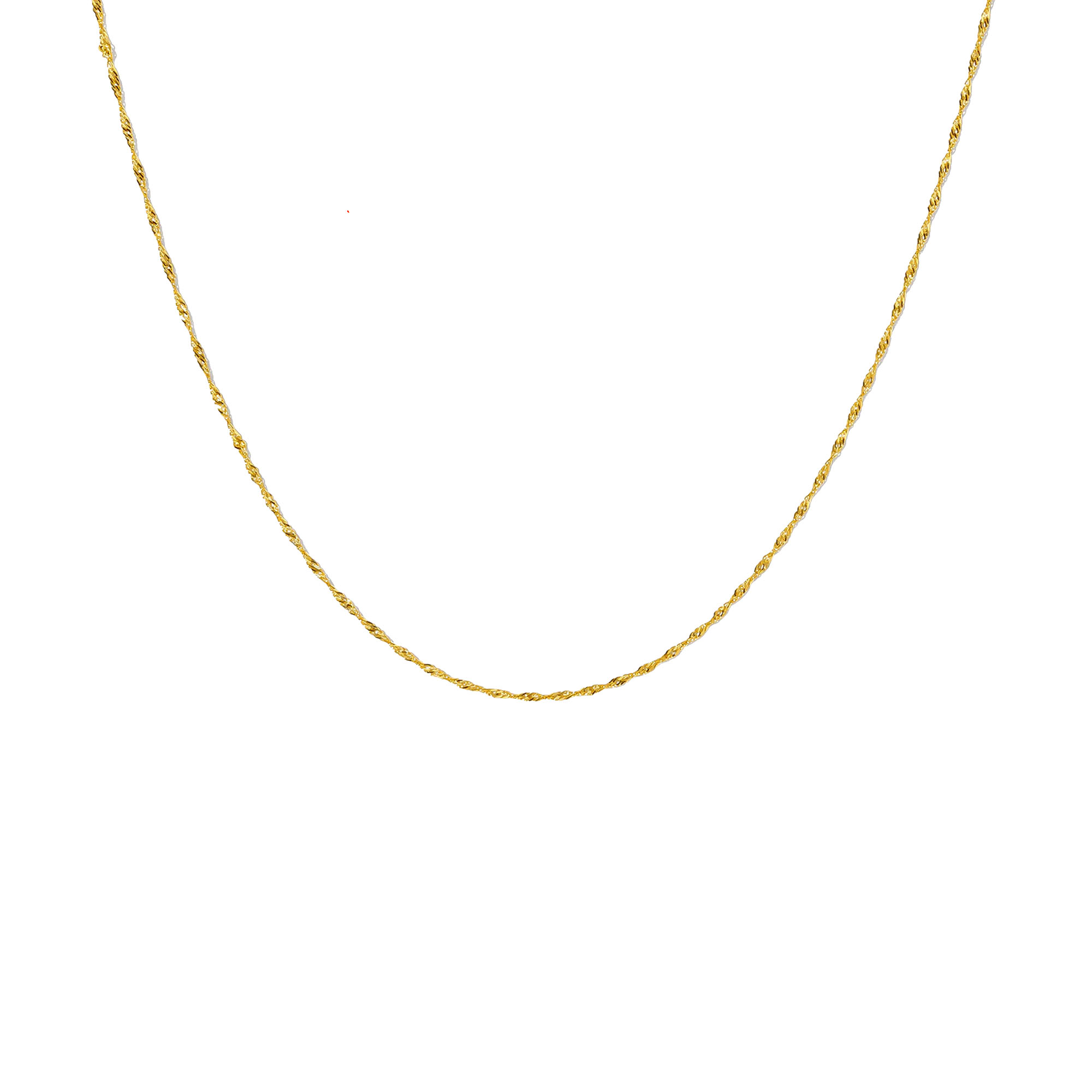 Cadena de oro amarillo italiano modelo singapur grueso